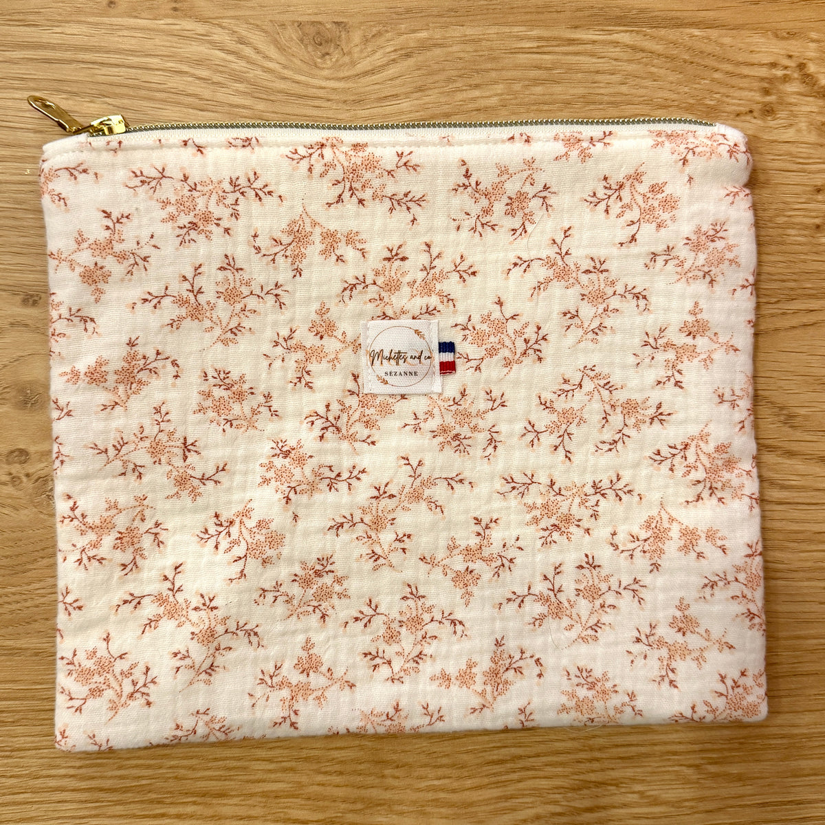 Pochettes matelassées en gaze de coton par Michettes and co