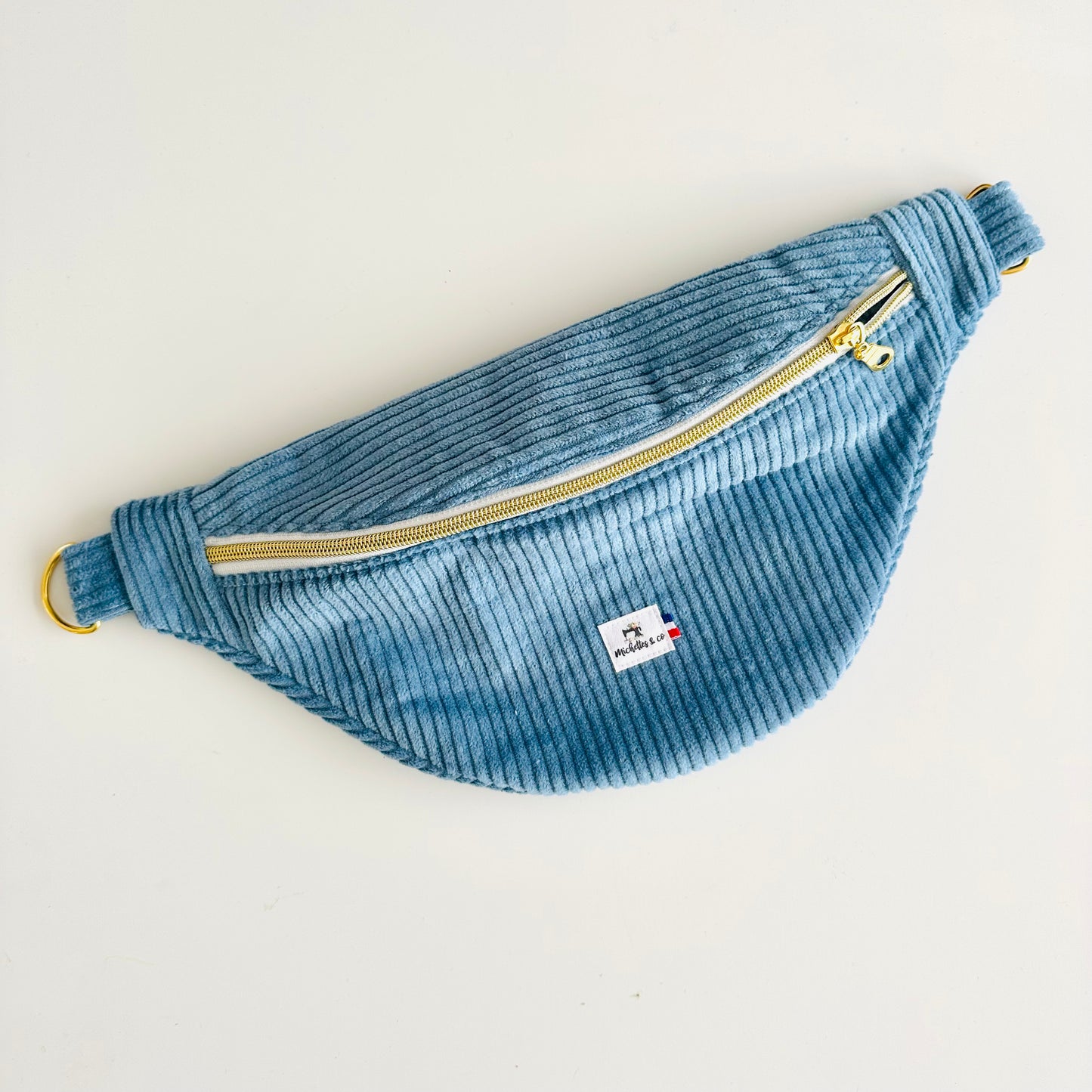 Les bananes Velours côtelés (ton bleu) - sur commande