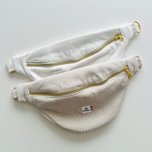 Les bananes Velours côtelés (ton blanc/beige) - sur commande