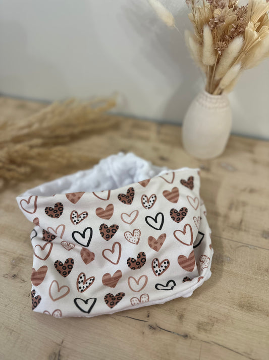 Snood / cache cou enfant "coeurs"