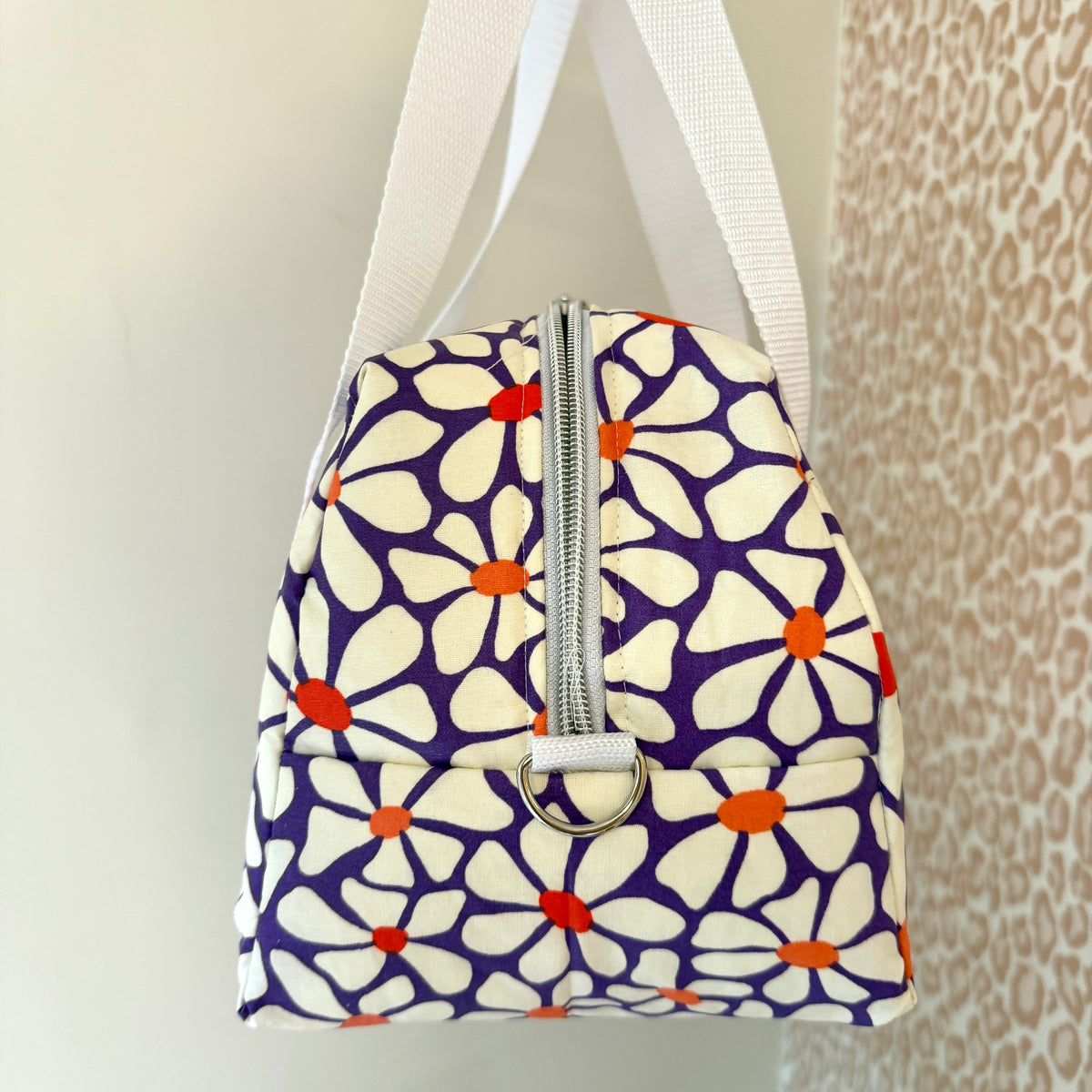 Lunch bag marguerite violette - isotherme par Michettes and co
