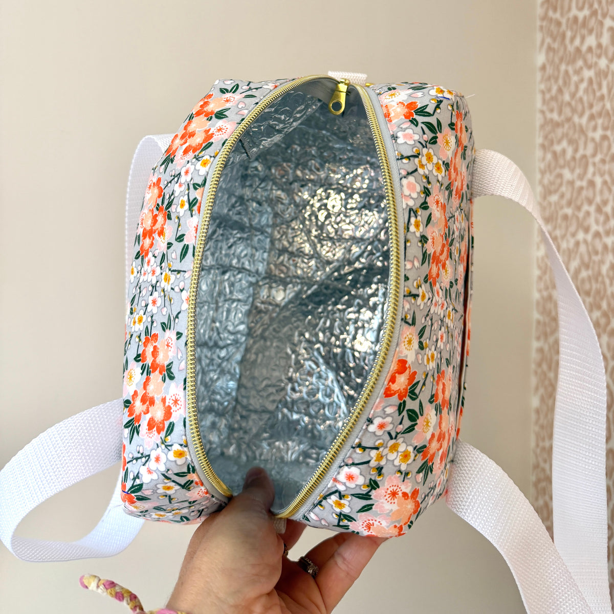 Lunch bag FLEURI - isotherme par Michettes and co