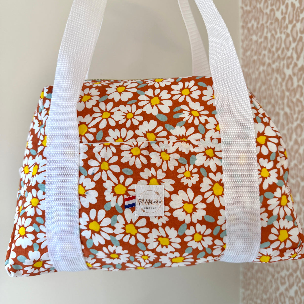 Lunch bag marguerite orange - isotherme par Michettes and co