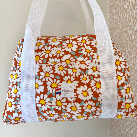 Lunch bag marguerite orange - isotherme par Michettes and co