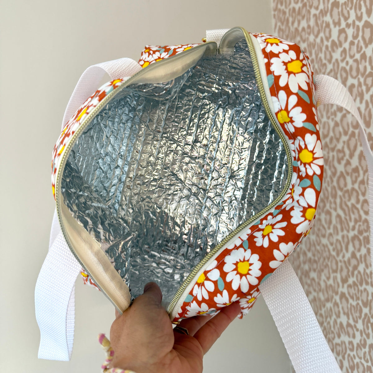 Lunch bag marguerite orange - isotherme par Michettes and co