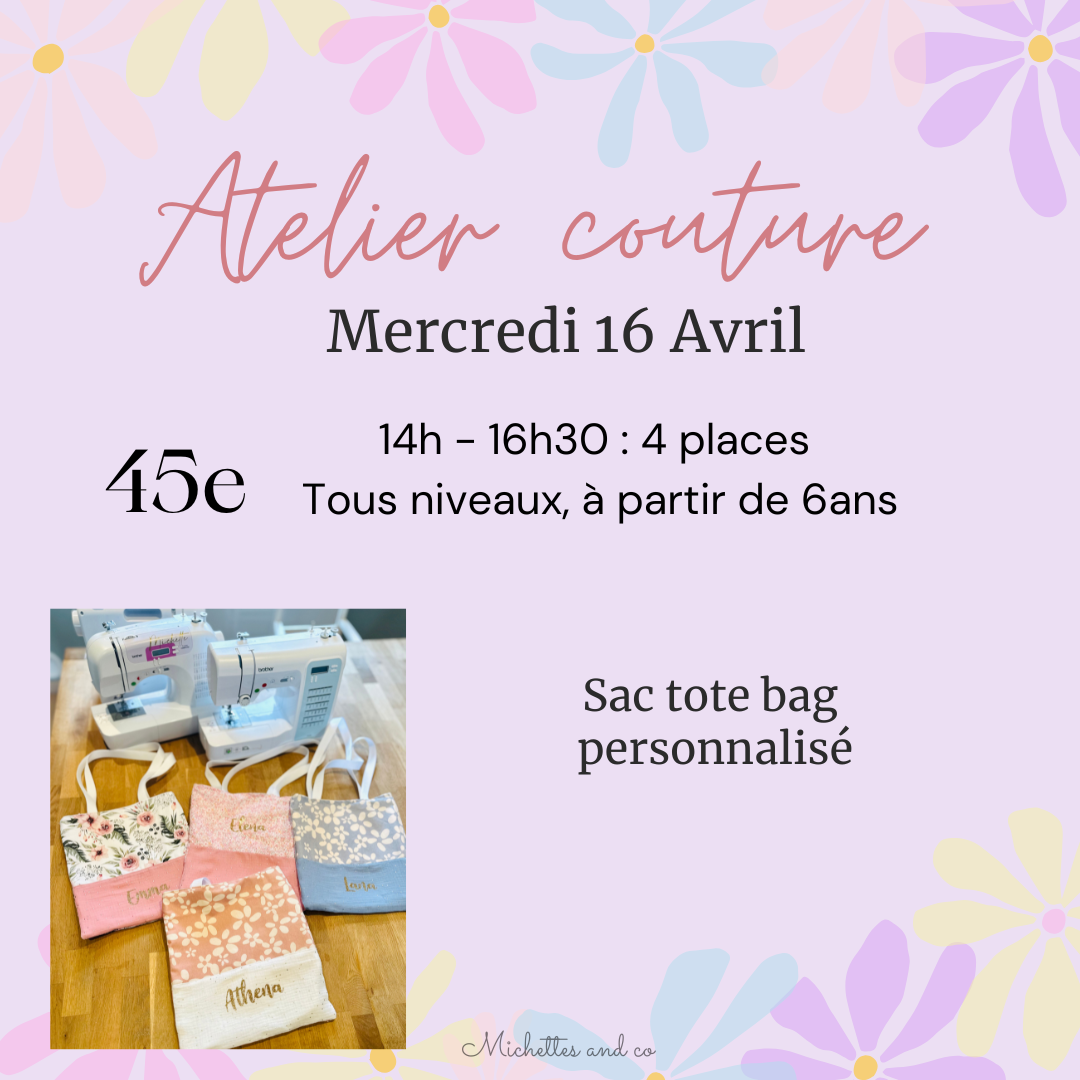 Atelier Tote bag - Mercredi 16 Avril 2025